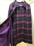 Inverness coat checked tweed