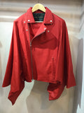 Moto jacket leather haori RED ライダースジャケット