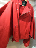 Moto jacket leather haori RED ライダースジャケット
