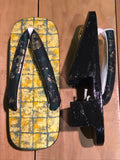 和紙桐下駄 グリーン 仕官  size S (22.0-24.5cm)