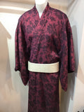 Kimono Flower Bordeaux X Red double chiffon