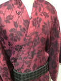 Kimono Flower Bordeaux X Red double chiffon