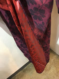 Kimono Flower Bordeaux X Red double chiffon