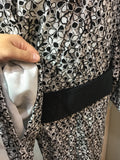 Kimono Lace Black & White flower lace and white double