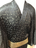 Kimono  double chiffon black X white