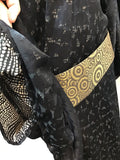Kimono  double chiffon black X white