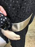 Kimono double chiffon  Black star