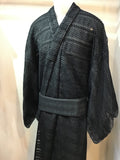 Kimono  net & stripe black