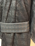 Kimono  net & stripe black