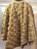 Moto leather vest jacket with fur BEIGE