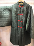 China coat quilting Khaki x Orange