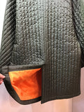 China coat quilting Khaki x Orange