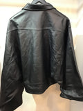Moto jacket leather haori BLACK ライダースジャケット ダブル