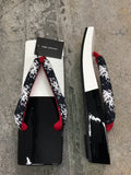 桐下駄 黒X白 ML size (25.0~28.0cm)