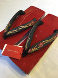 桐下駄 赤 S size (22.5~24.0cm)