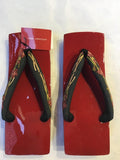 桐下駄 赤 S size (22.5~24.0cm)