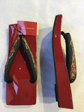 桐下駄 赤 S size (22.5~24.0cm)
