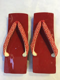 桐下駄 赤 S size (22.5~24.0cm)