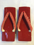桐下駄 赤 S size (22.5~24.0cm)