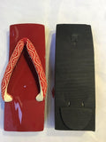 桐下駄 赤 S size (22.5~24.0cm)