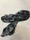 麻兵児帯　ムラ染　black