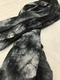 麻兵児帯　ムラ染　black