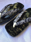 和紙桐下駄: むらブラック for men  SIZE L (26.0-28.5cm)