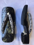 和紙桐下駄: むらブラック for men  SIZE L (26.0-28.5cm)