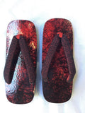 和紙桐下駄 むらレッド for men SIZE L (26.0-28.5cm)