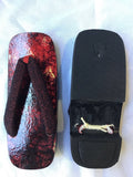 和紙桐下駄 むらレッド for men SIZE L (26.0-28.5cm)