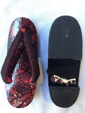 和紙桐下駄 むらレッドfor women SIZE S (22.0-24.0cm)