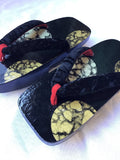 和紙桐下駄 ゴールド/シルバー ムーン 千両 SIZE L (26.0-28.0cm)