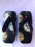 和紙桐下駄 ゴールド/シルバー ムーン 千両 SIZE L (26.0-28.0cm)