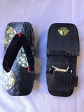 和紙桐下駄 ゴールド/シルバー ムーン 千両 SIZE L (26.0-28.0cm)