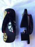 和紙桐下駄 ゴールド/シルバー ムーン 仕官  size S (22.0-24.5cm)