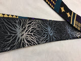 西陣正絹角帯　GOLD X PURPLE
