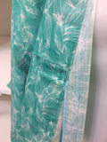 Yukata - flower turquoise