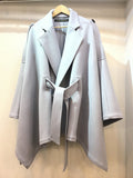 Trench cape coat メルトングレー
