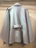 Trench cape coat メルトングレー