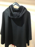 hooded poncho フードポンチョ　カシミアブラック