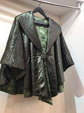 hooded poncho フードポンチョ　キルティングカーキ
