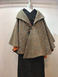 hooded poncho フードポンチョ　ヘリンボーンブラウン
