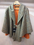 hooded poncho フードポンチョ　ヘリンボーンブラウン
