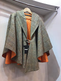 hooded poncho フードポンチョ　ヘリンボーンブラウン