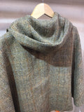 hooded poncho フードポンチョ　ヘリンボーンブラウン