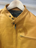 Moto jacket single leather haori YELLOW ライダースジャケット