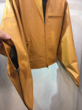 Moto jacket single leather haori YELLOW ライダースジャケット