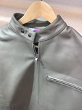 Moto jacket single leather haori GRAY ライダースジャケット