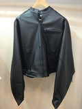 Moto jacket single leather haori BLACK ライダースジャケット