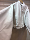 Moto jacket single leather haori white ライダースジャケット